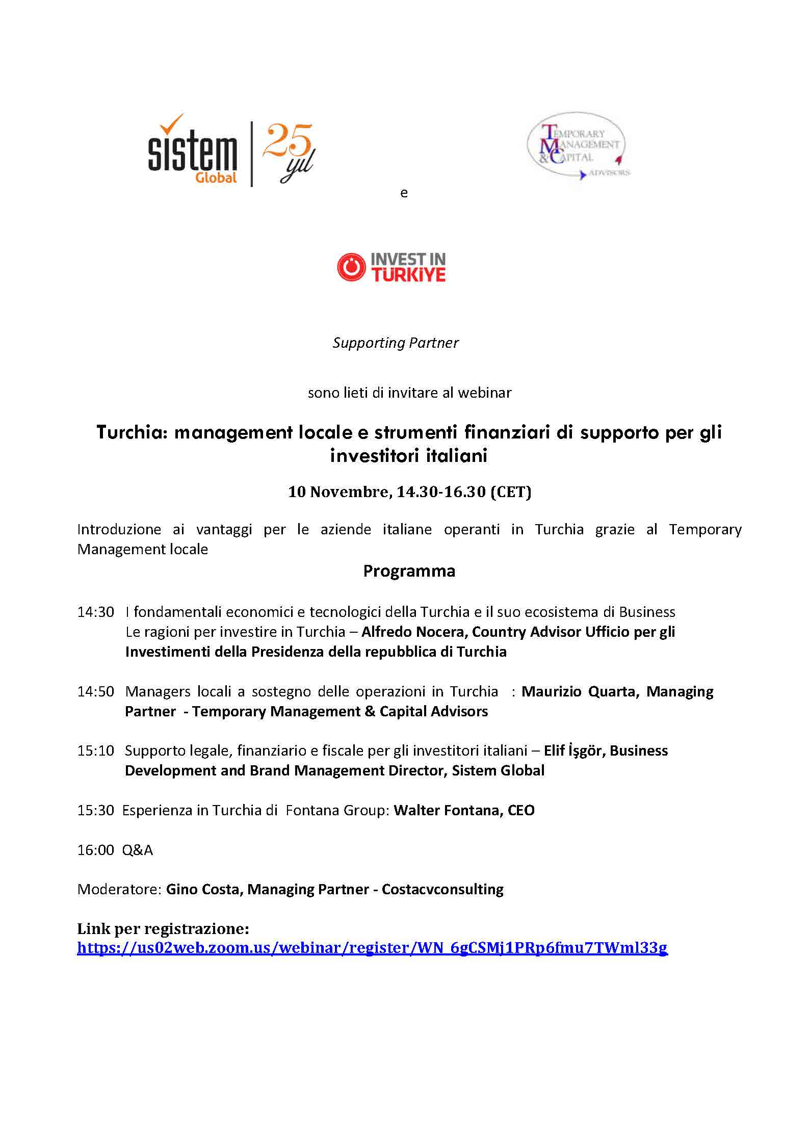 Internazionalizzazione in Turchia - 10 novembre 14.30-16.30