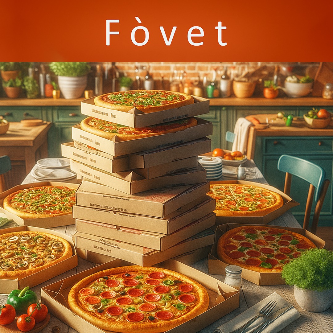 Fòvet - Imballo AUTOMONTANTE  per pizze che mantiene temperature e consistenza